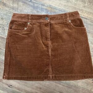 Sutton Studio Brown Corduroy Mini Skirt Sz 6 Classic Y2kvibe Festival